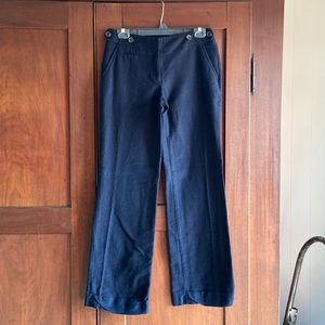Loft Marisa Trouser Pants slacks dress navy size 2 bootcut flare